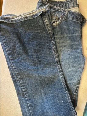 Aeropostale Vintage Women's Straight-Leg Jeans in Blue Denim